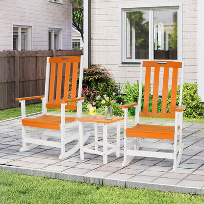 Outdoor Rocking Chair, Ergonomic HDPE Rockers with All-Weather Design