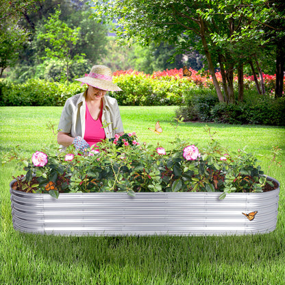 11" Tall Galvanized Raised Garden Bed Kit - 83"x24"