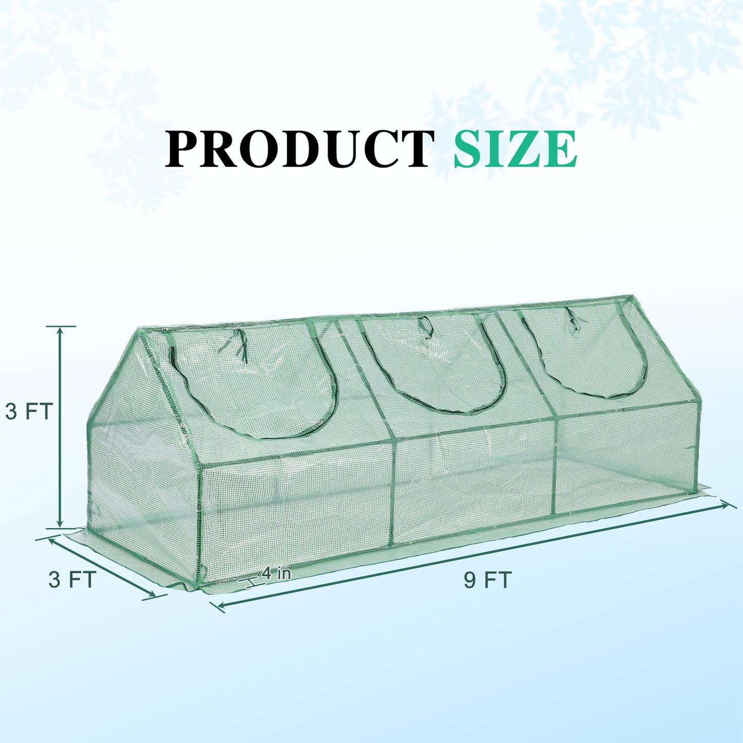 3-in-1 Mini Greenhouse Kit, Small Greenhouse with Triple-Layer Window - Aoodor 