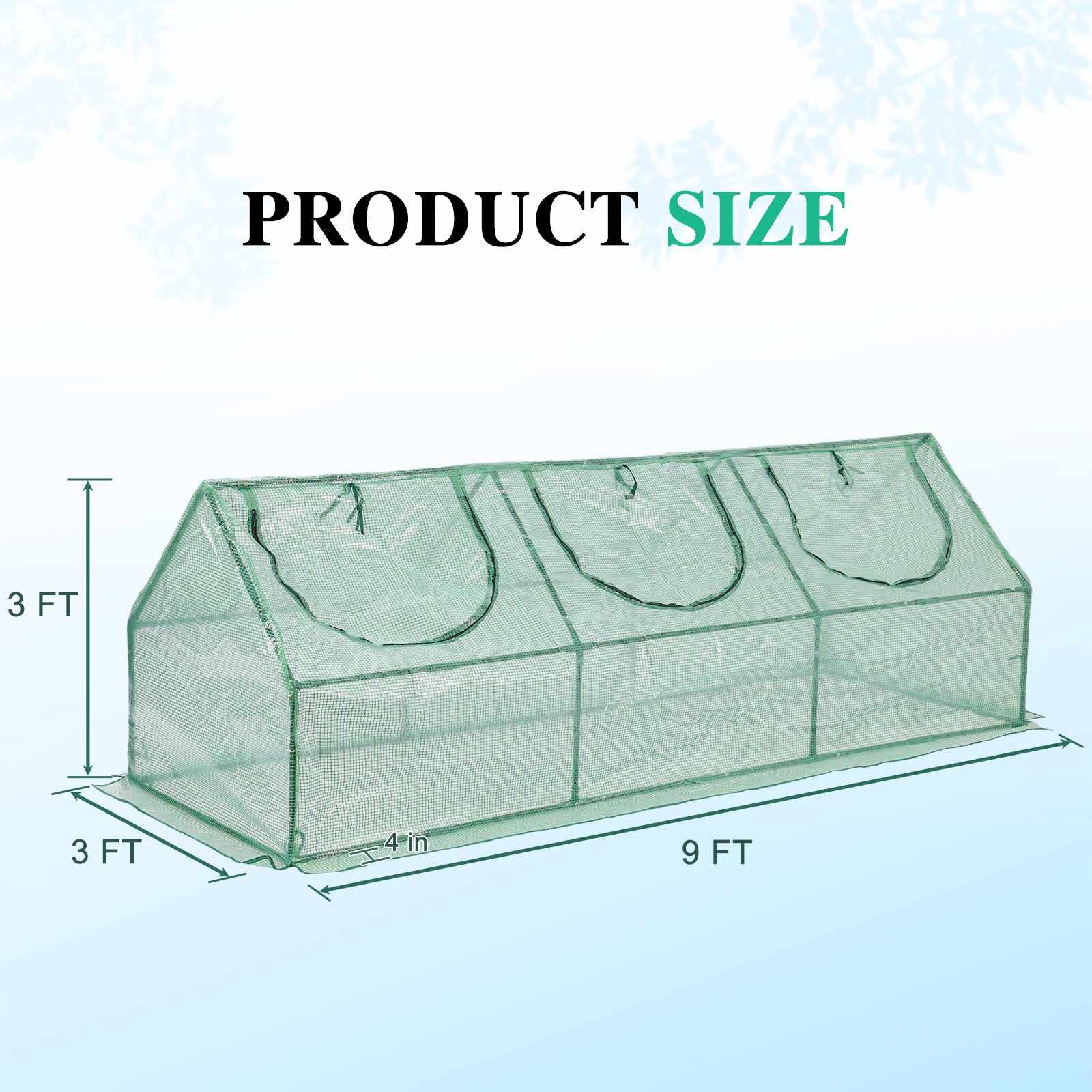 3-in-1 Mini Greenhouse Kit, Small Greenhouse with Triple-Layer Window - Aoodor 