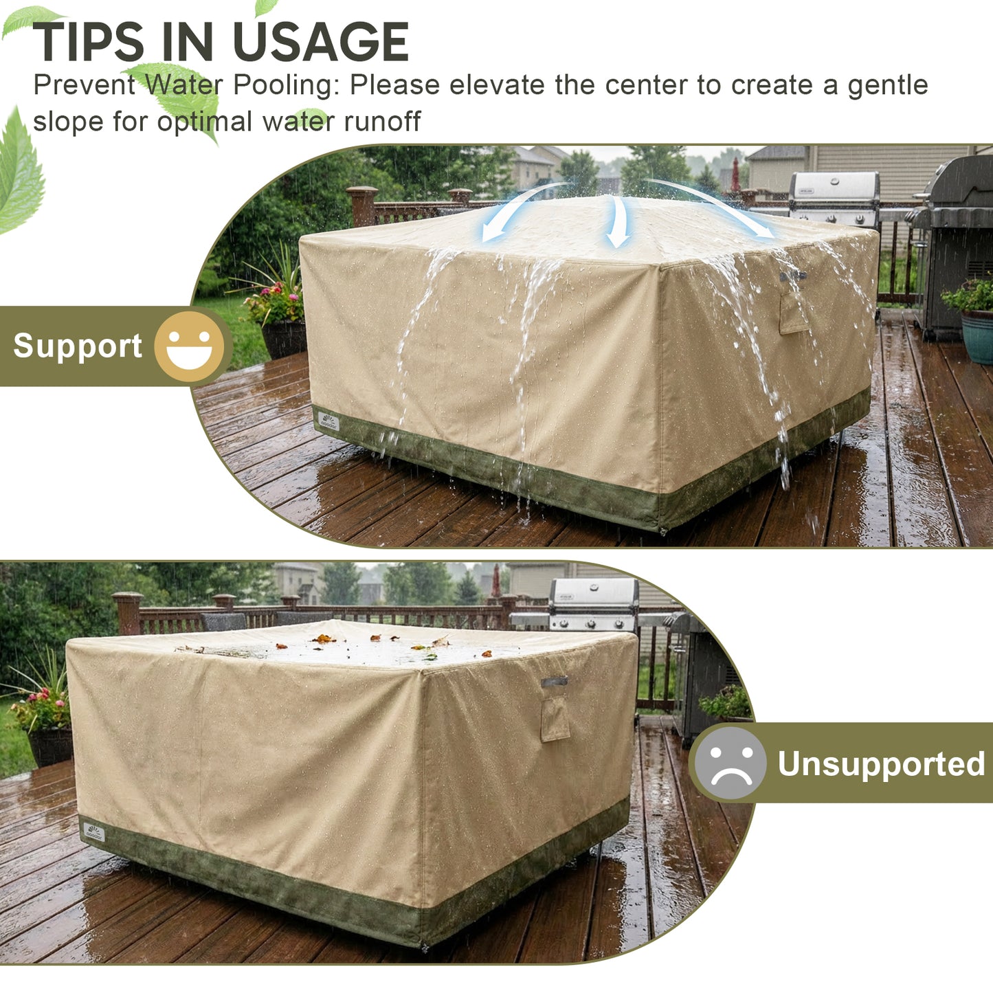 Outdoor Patio Furniture Set Cover, Square