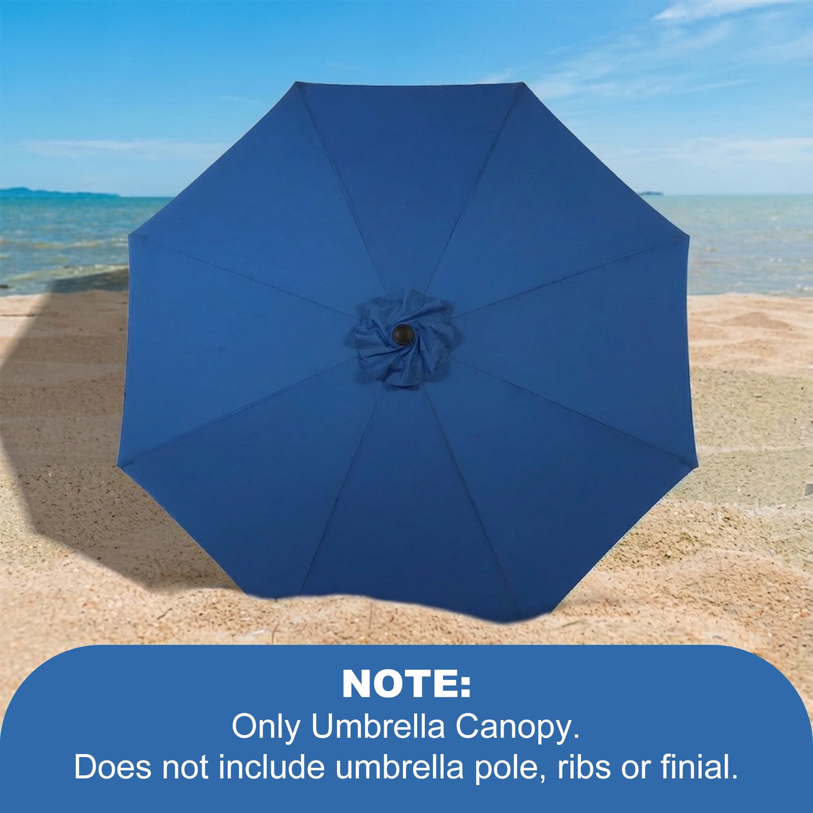 Aoodor Patio Umbrella Replacement Canopy for 10 ft 8 Ribs Table Umbrella