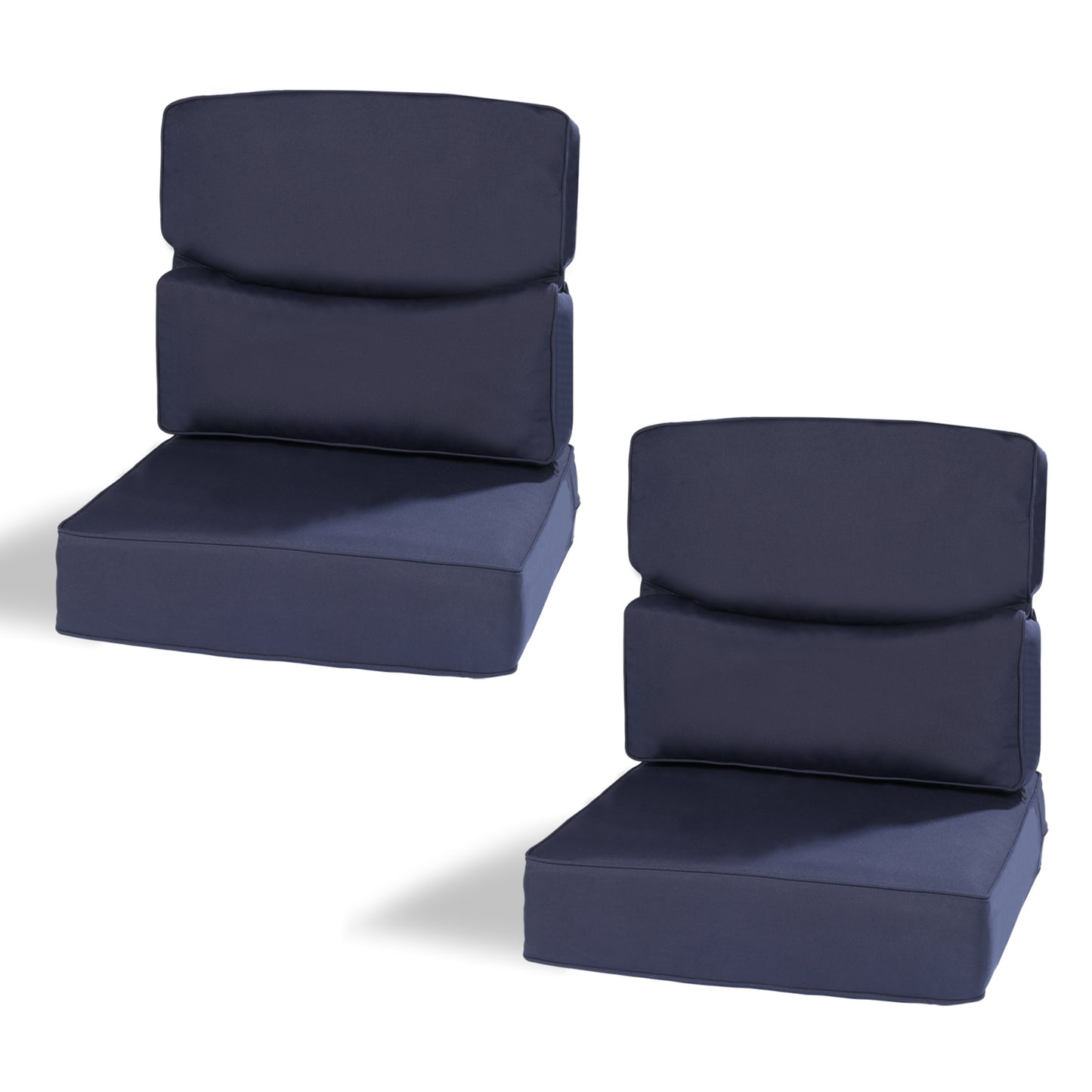 Smile Outdoor Chair Cushion Set, Sunbrella Fabric Deep Seating Cushions, Canvas Navy