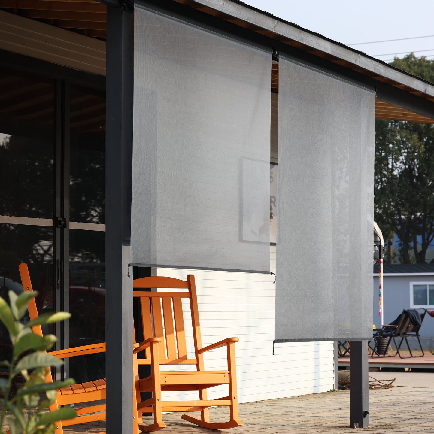 5% Openness Solar Fabric Roller Sun Shade, Cordless 95% UV Protection Blinds