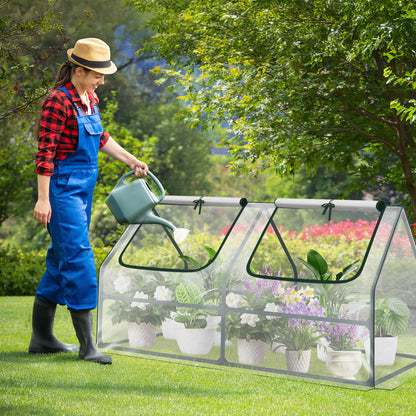 6x3x3 ft. Mini Greenhouse with 2 Zipper Doors, Water Resistant UV Protected