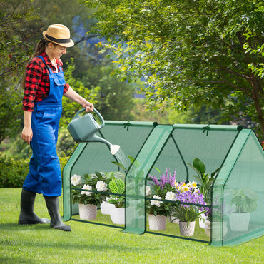 6x3x3 ft. Mini Greenhouse with 2 Zipper Doors, Water Resistant UV Protected