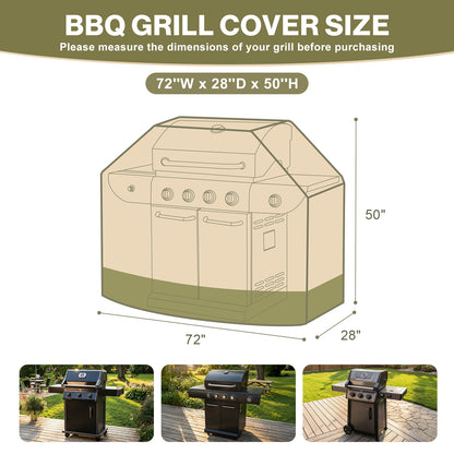 Outdoor BBQ Grill Cover for Burners Griddle Grill