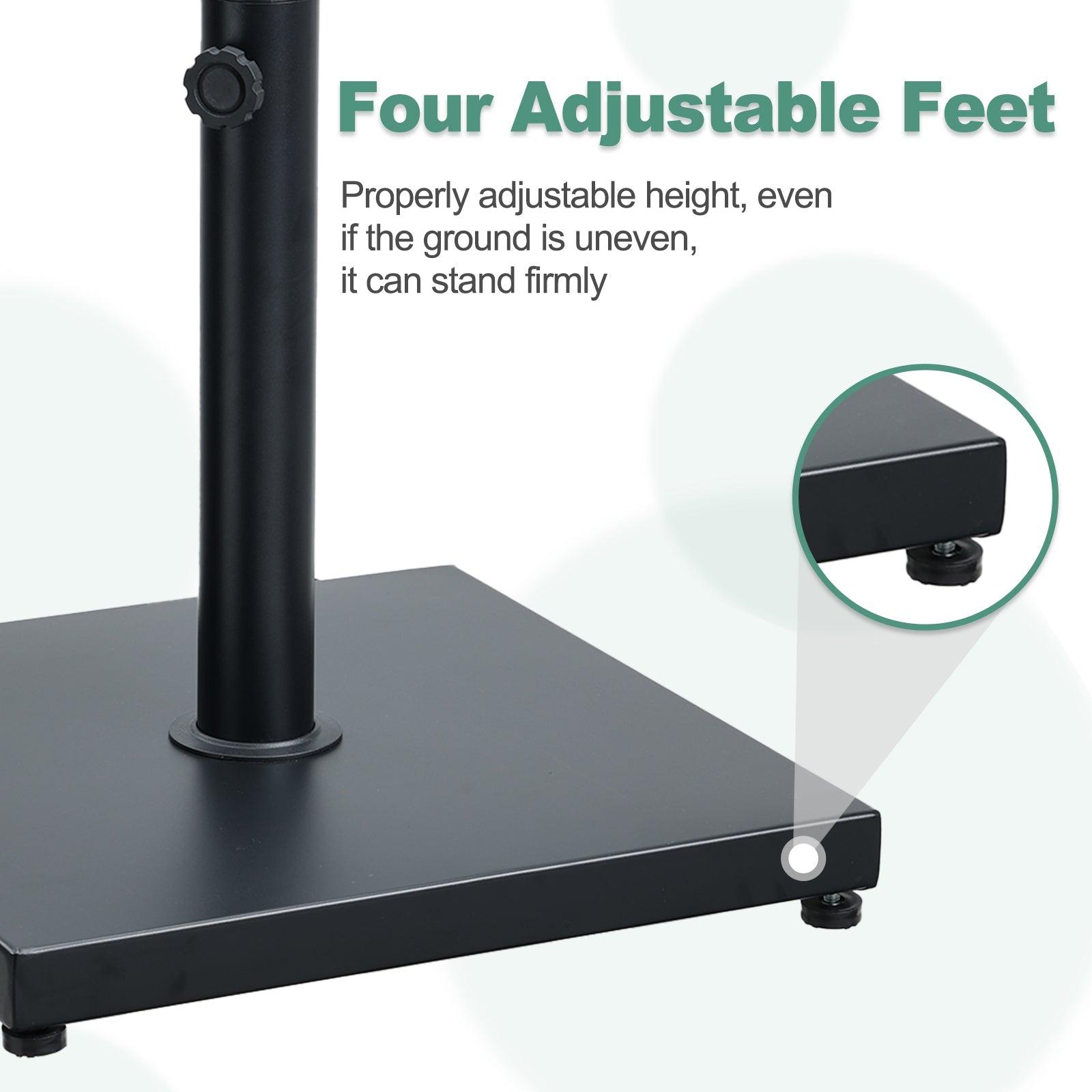 in ground patio umbrella Aoodor 39 lb Heavy Duty Patio Umbrella Base with wheels