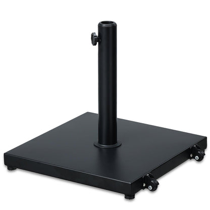 heavy duty black square umbrella base with wheels