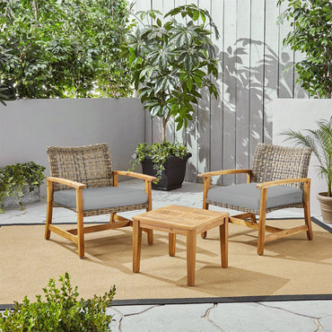 Outdoor Chair Cushion , Removable Cover with Hidden Zipper, Adaptable Secure Ties - Gray Aoodor 