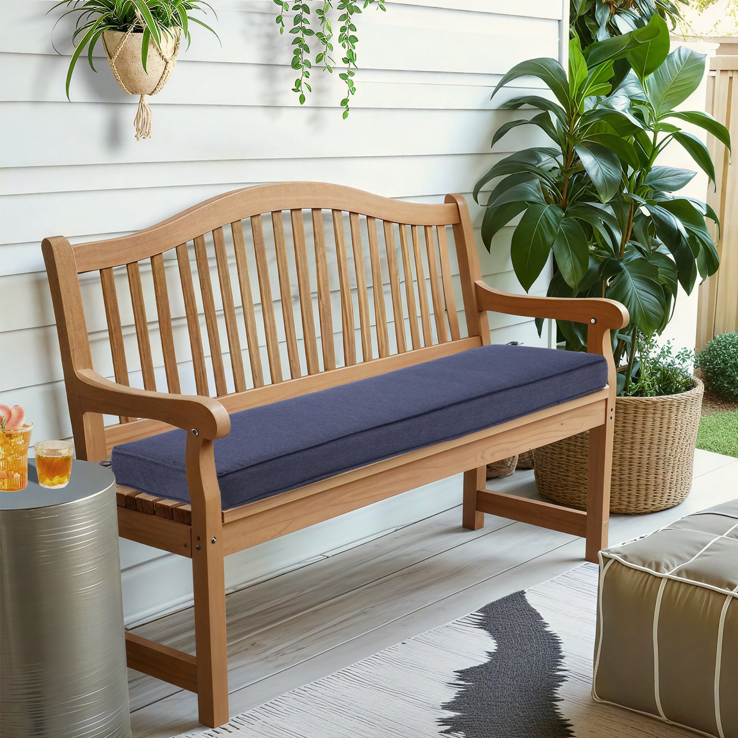 46x18x3 inch Patio Bench Cushion - Dark Blue