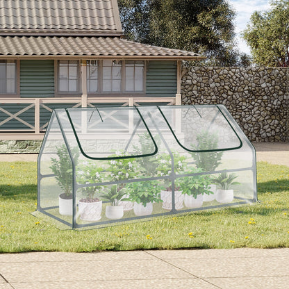 6x3x3 ft. Mini Greenhouse with 2 Zipper Doors, Water Resistant UV Protected