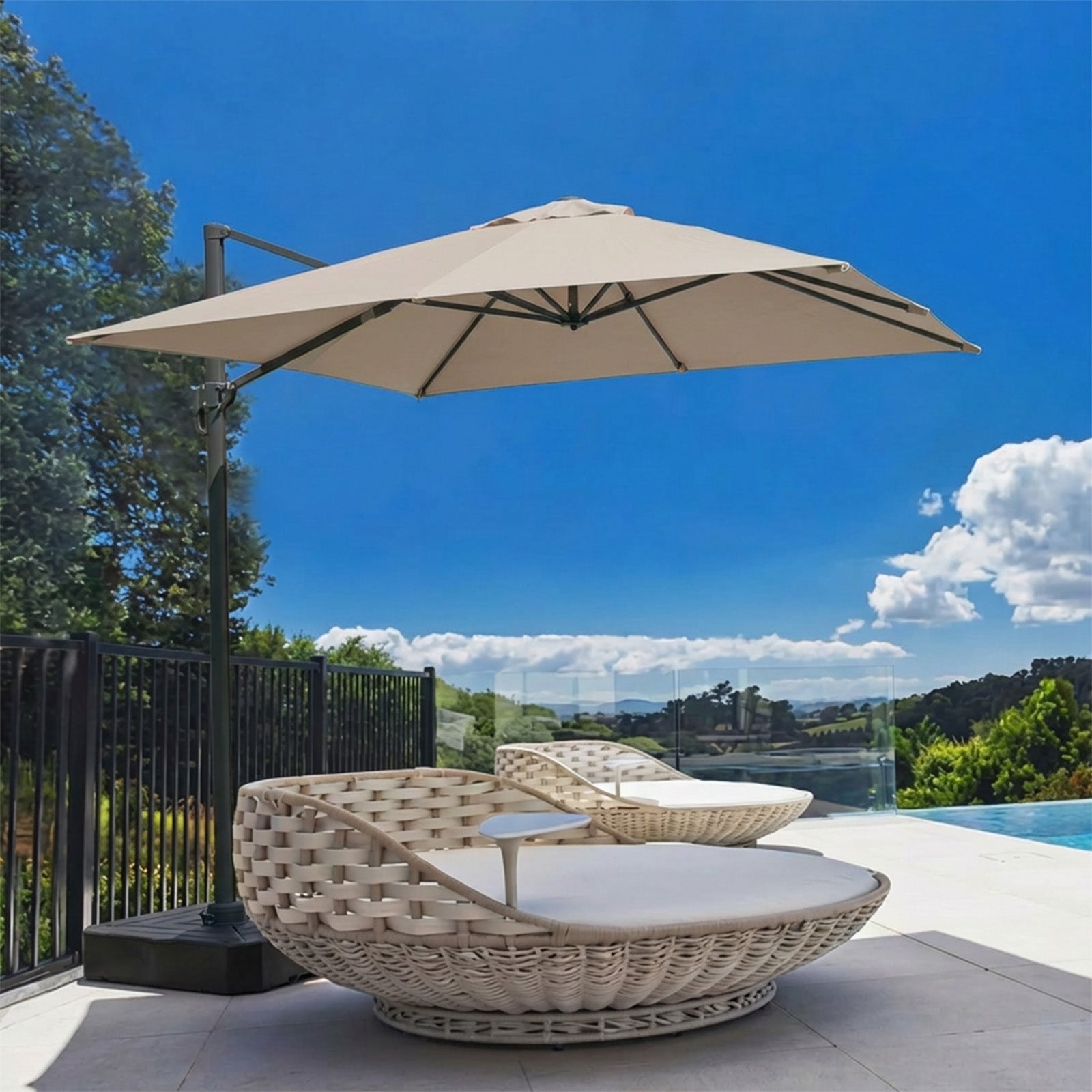 Aoodor Cantilever Umbrella Replacement Canopy