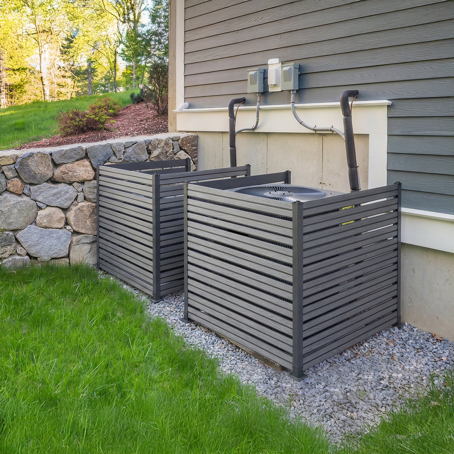 Patio Privacy Screen 49''W x 50''H Air Conditioner Fence
