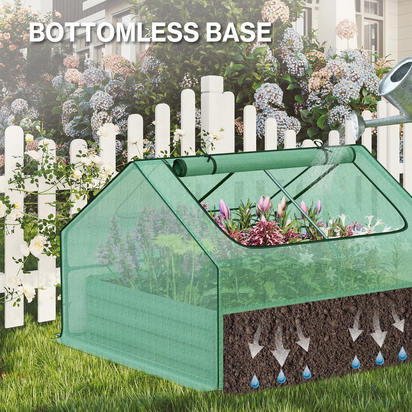 Mini Greenhouse Kit With Raised Garden Metal Beds