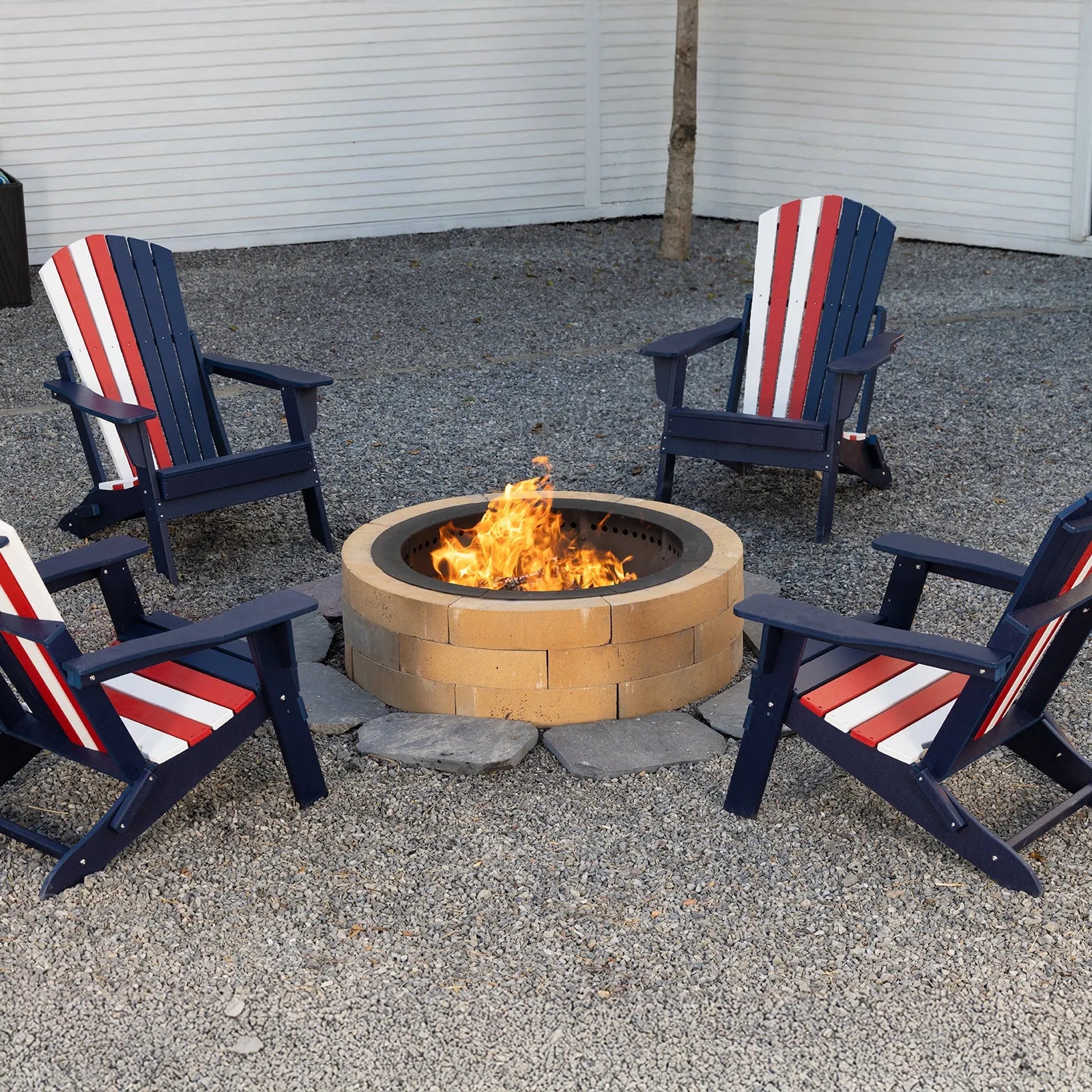 36 inch Round Low-Smoke Fire Pit Ring, Double Layer Heavy Duty Metal Fire Pit Insert Liner - Aoodor 