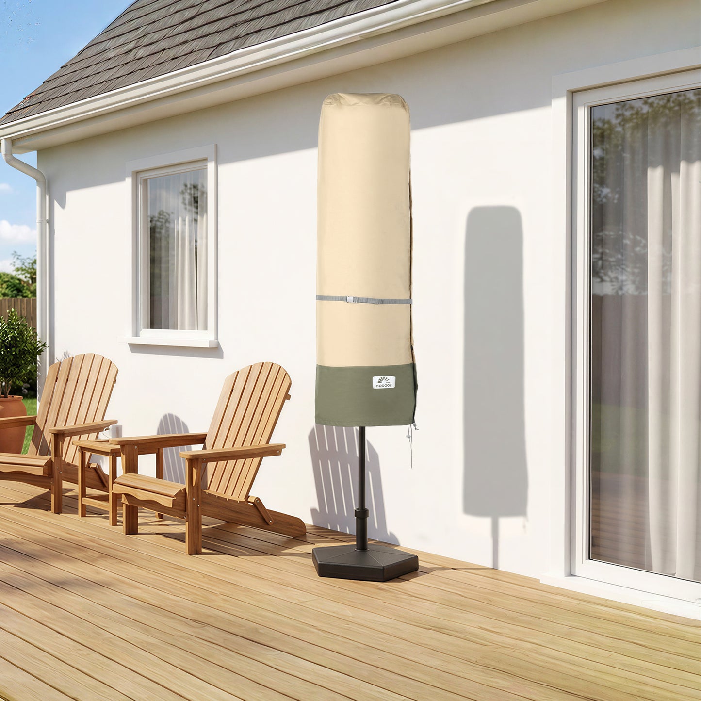 Patio Umbrella Cover for 8-11ft Double-Sided Umbrella