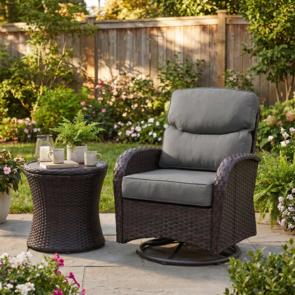 Smile Outdoor Chair Cushion Set, Sunbrella Fabric Deep Seating Cushions, Canvas Charcoal