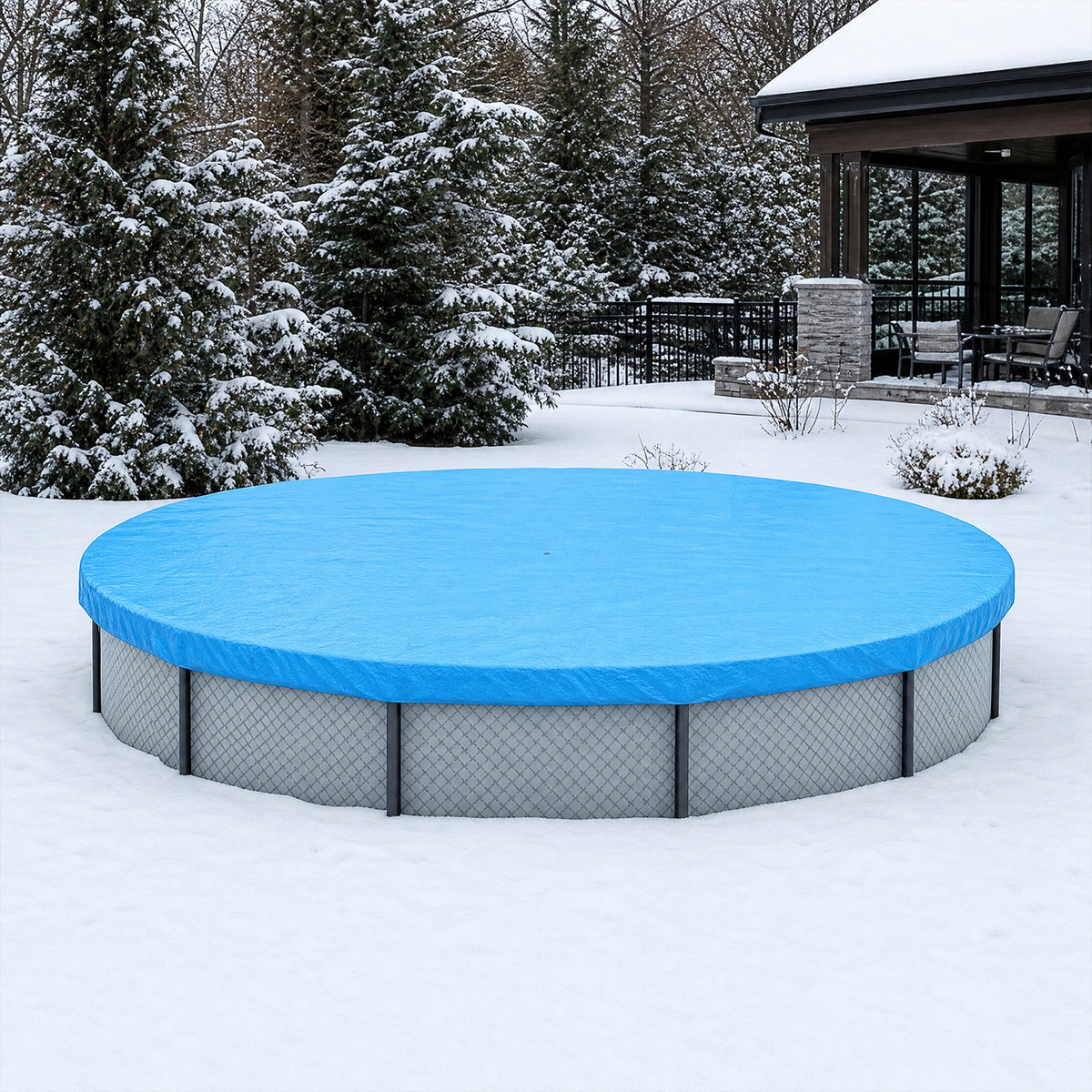 Multipurpose Circular Tarp Cover Waterproof Tarp for All-Season Protection