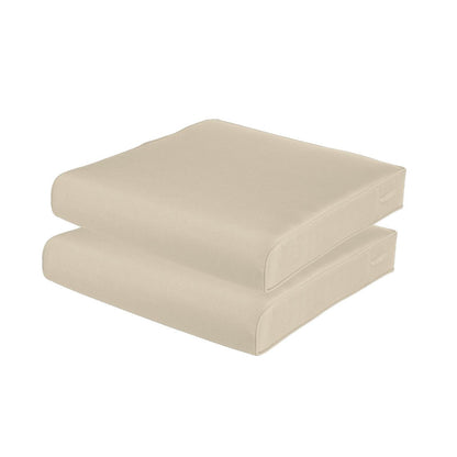 Outdoor Chair Cushion , Removable Cover with Hidden Zipper, Adaptable Secure Ties - Khaki