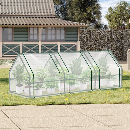 Mini Greenhouse with Zipper Doors, Water Resistant & UV Protected, Transparent - Aoodor 