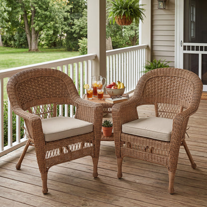 Outdoor Dining Chair Cushions Set, Patio Seat Pads, Khaki