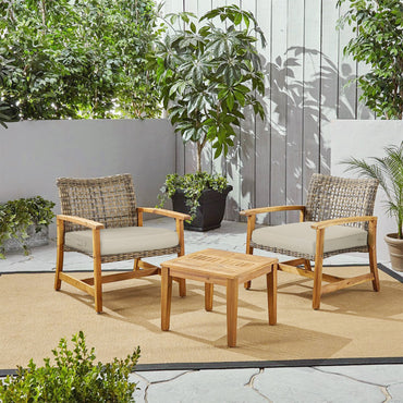 Outdoor Chair Cushion , Removable Cover with Hidden Zipper, Adaptable Secure Ties - Khaki Aoodor 