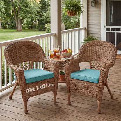 Outdoor Dining Chair Cushions Set, Patio Chair Pads, Aruba Blue