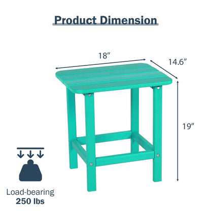 Outdoor Adirondack Side Table HDPE End Table