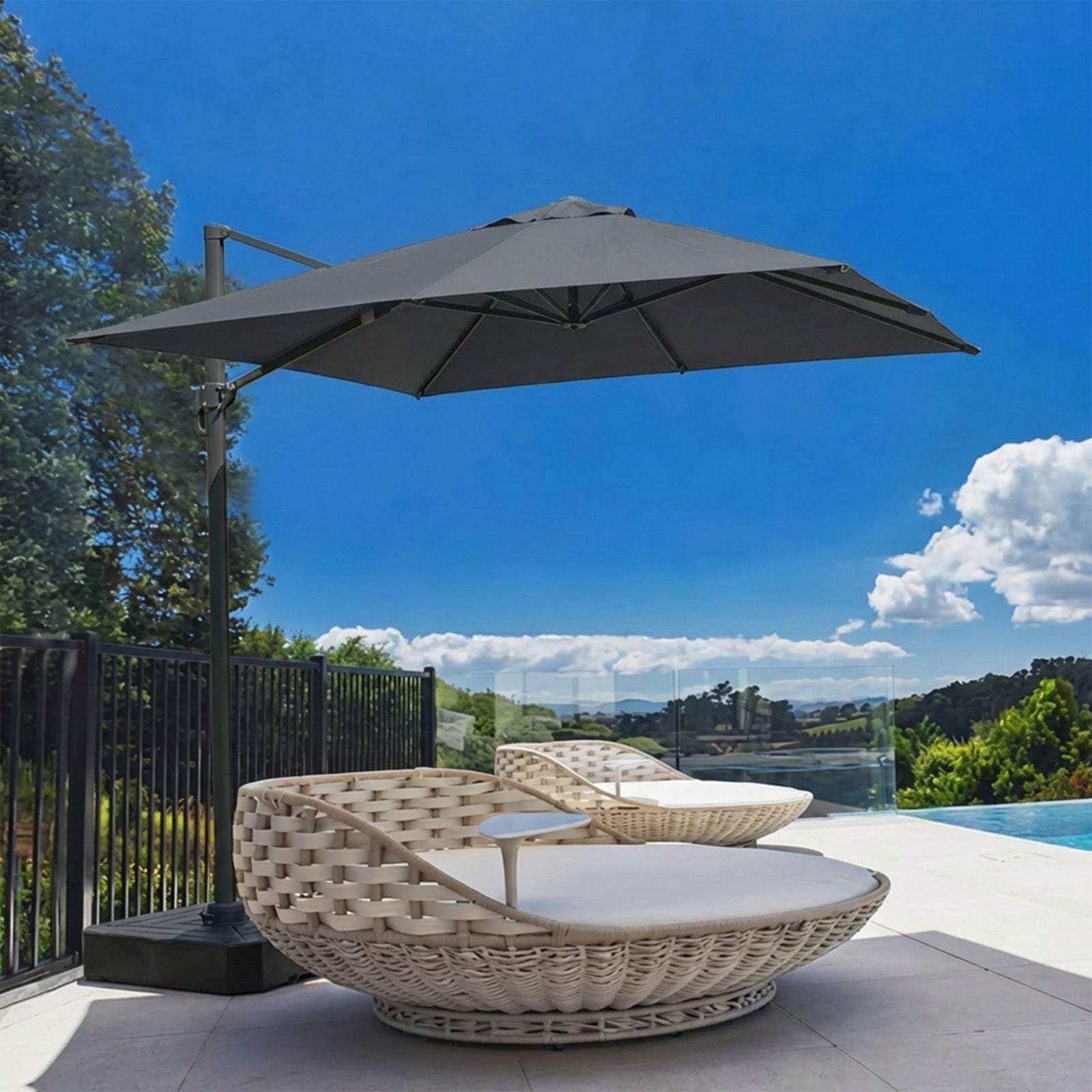 Aoodor Cantilever Umbrella Replacement Canopy Aoodor Cantilever Umbrella Replacement Canopy