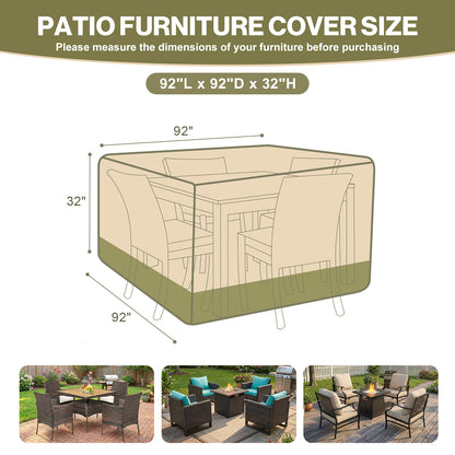 Outdoor Patio Furniture Set Cover, Square