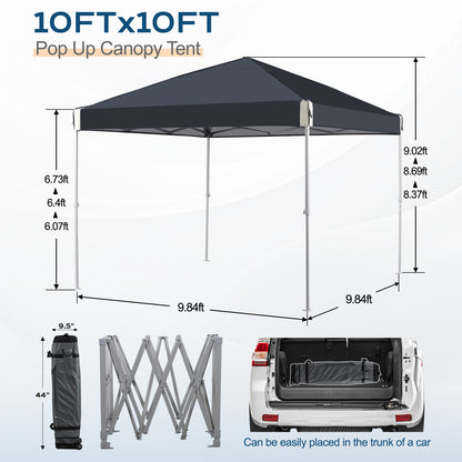 10x10/12x12 ft. Pop Up Canopy Tent with Roller Bag