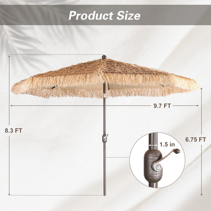 Patio Umbrella Thatched Outdoor Umbrella (No Base)