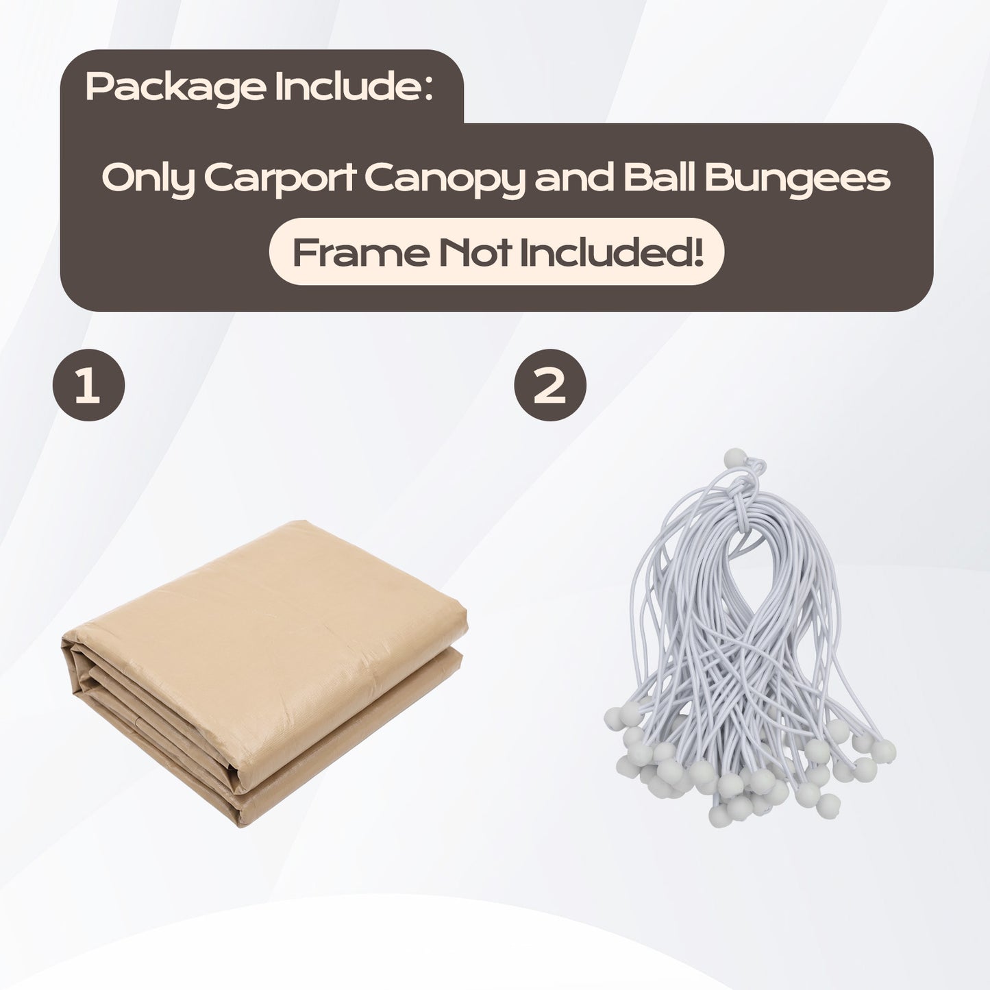 10x20 ft. Carport Replacement Canopy Cover