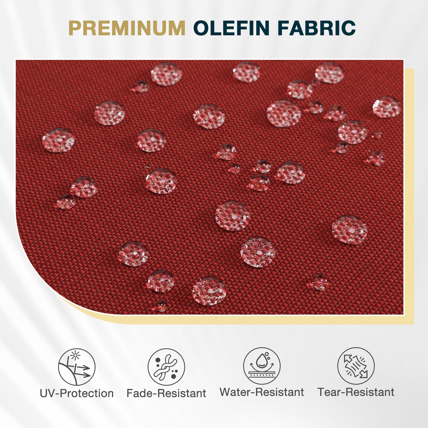 46x18x3 inch Patio Bench Cushion - Wine Red