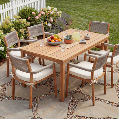 Outdoor Dining Chair Cushions Set, Patio Chair Pads, Ivory White