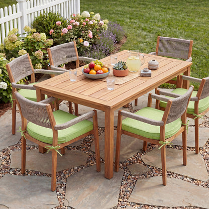Outdoor Dining Chair Cushions Set, Patio Chair Pads, Green