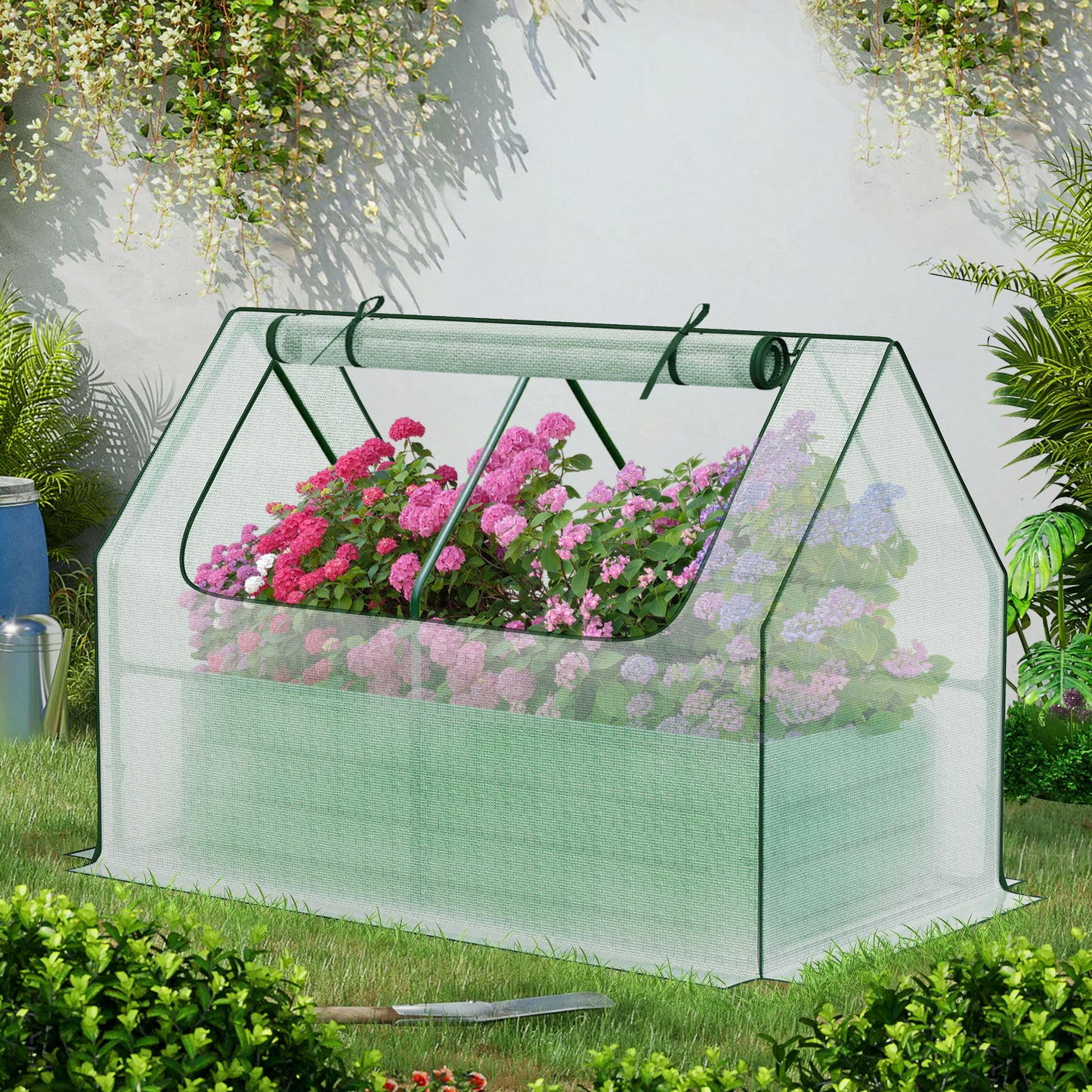 Mini Greenhouse Kit With Raised Garden Metal Beds - Aoodor 