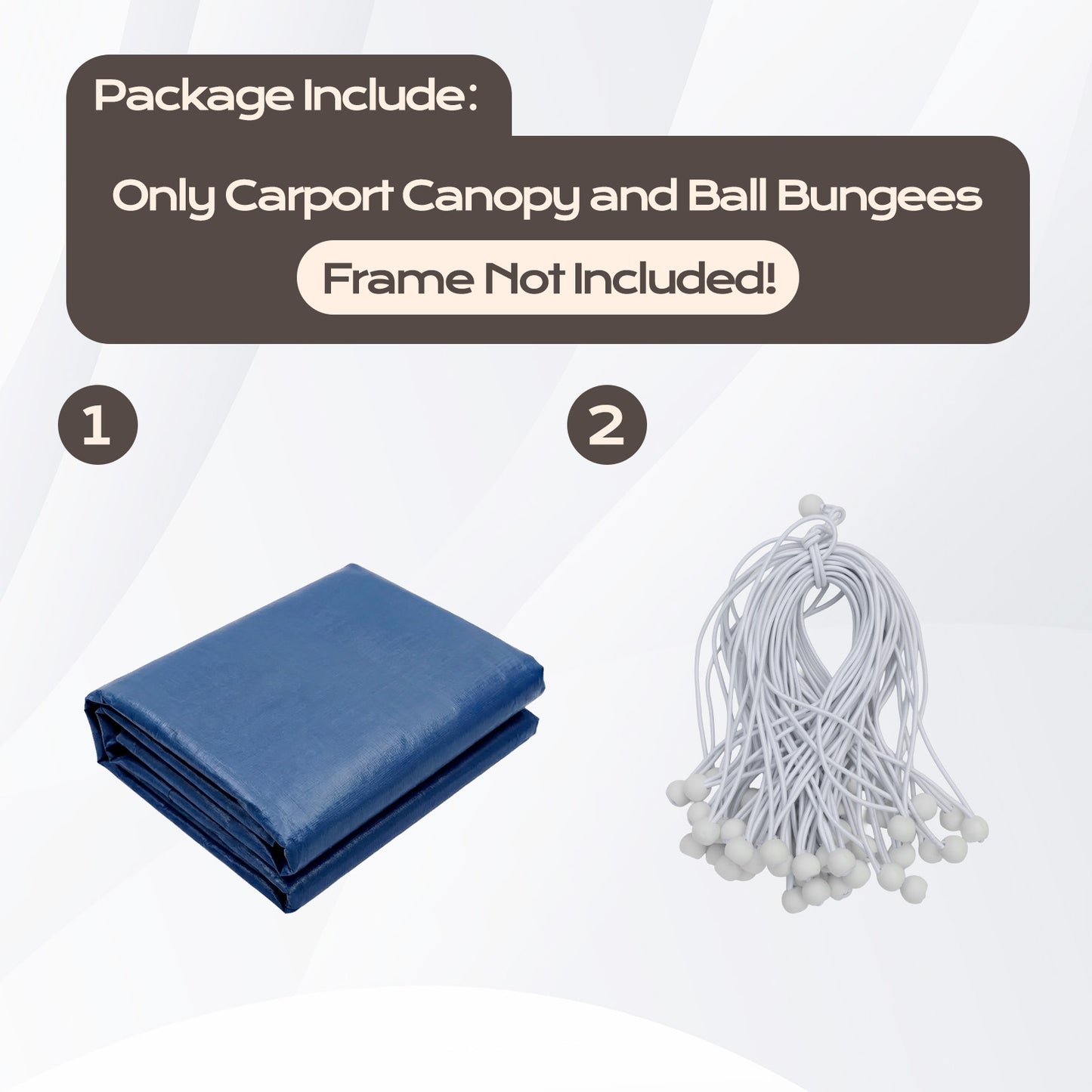 10x20 ft. Carport Replacement Canopy Cover