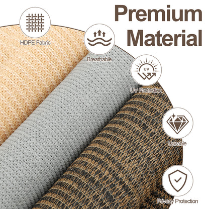 Patio Roller Shade, HDPE Fabric Outdoor Cordless Roll Up Blind with UV Protection