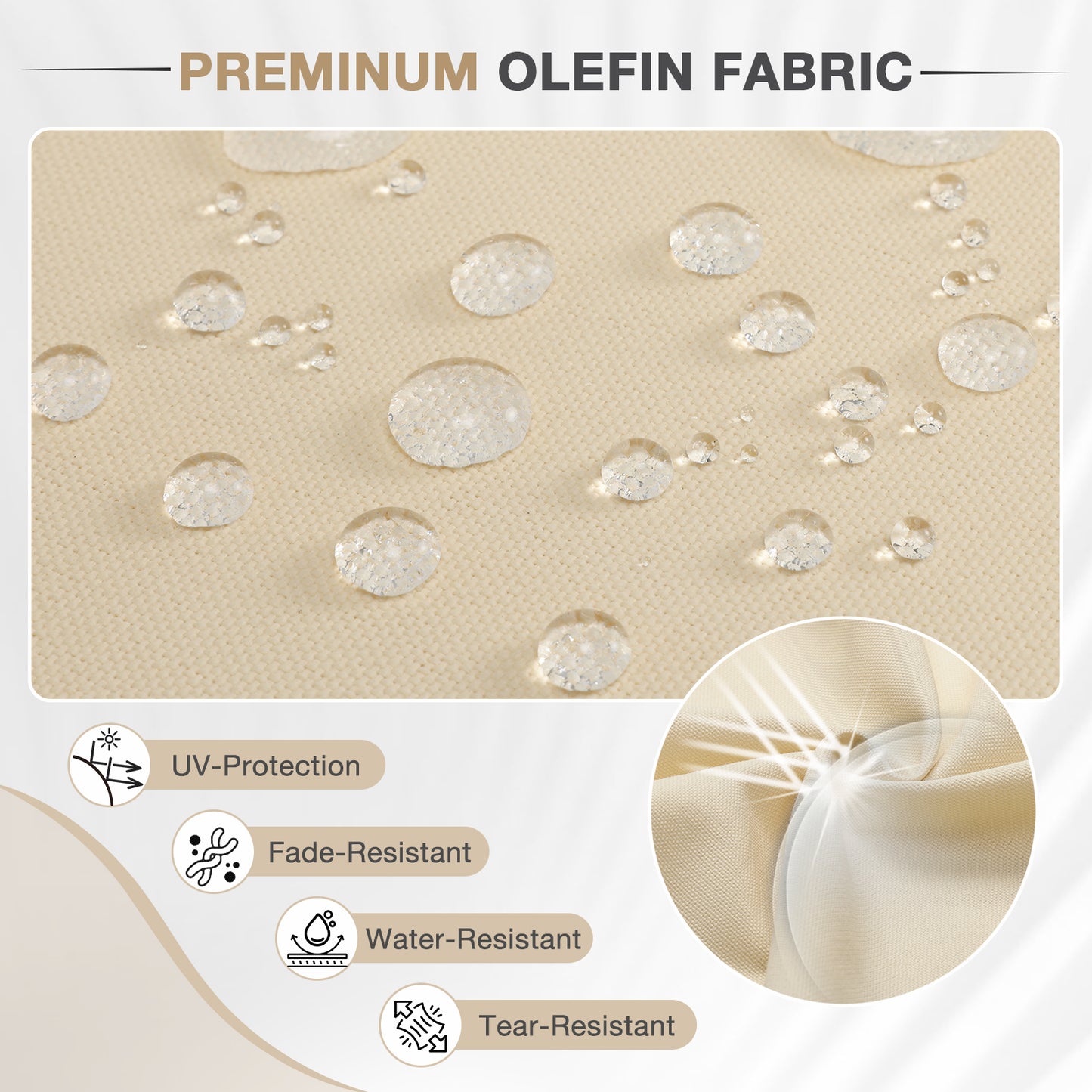 72x21x3 inch Patio Chaise Lounger Cushions Set of 2 - Beige