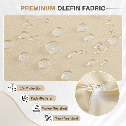 72x21x3 inch Patio Chaise Lounger Cushions Set of 2 - Beige