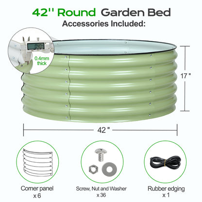 17" Tall 42" Metal Raised Garden Bed Kit