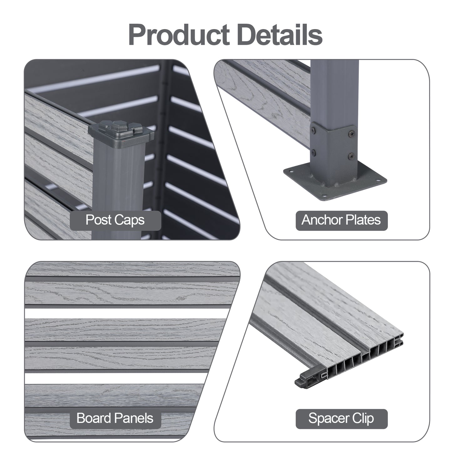 Patio Privacy Screen 49''W x 50''H Air Conditioner Fence