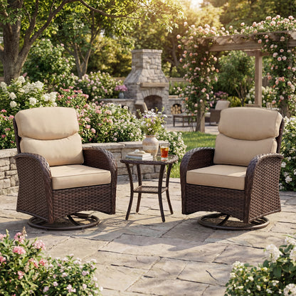 Smile Outdoor Chair Cushion Set, Sunbrella Fabric Deep Seating Cushions, Canvas Heather Beige