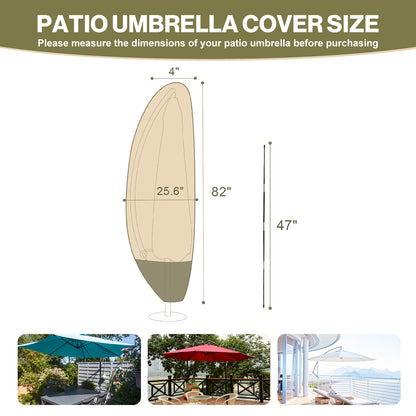 Patio Umbrella Cover for 9-12ft Cantilever Umbrella