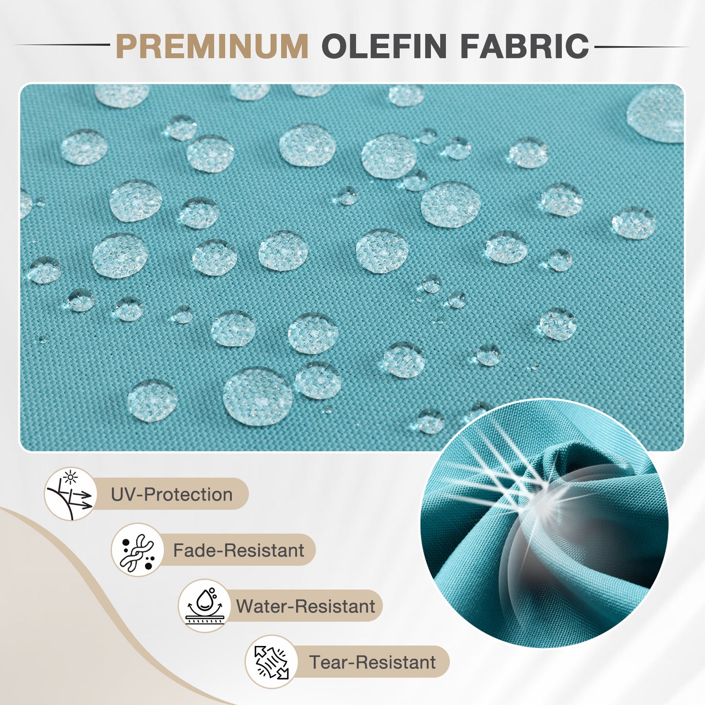 72x21x3 inch Patio Chaise Lounger Cushions Set of 2 - Blue