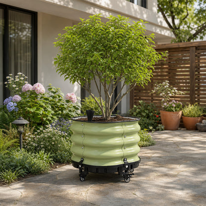 Rolling Raised Garden Bed, Self Watering Planter Box