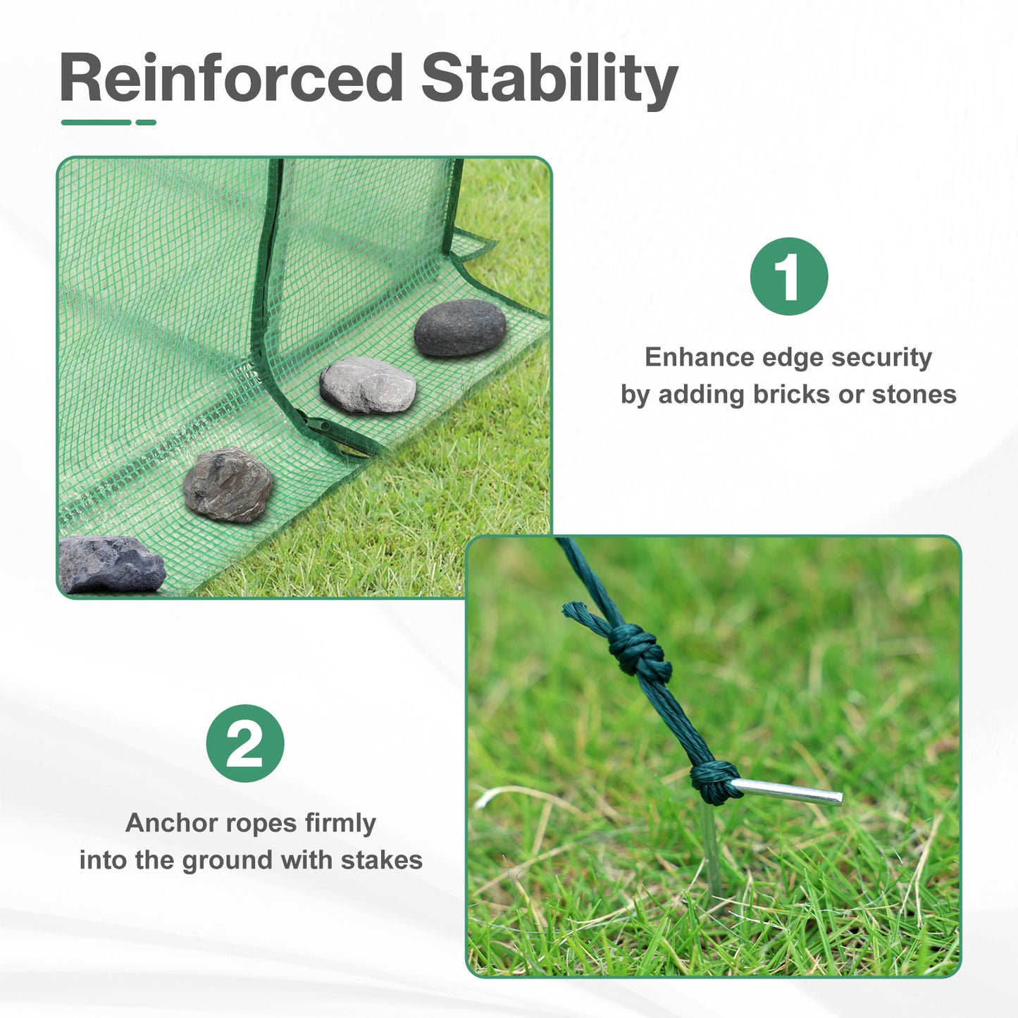 Walk-in Greenhouse with Shelves, Outdoor Garden Plant House with PE Cover