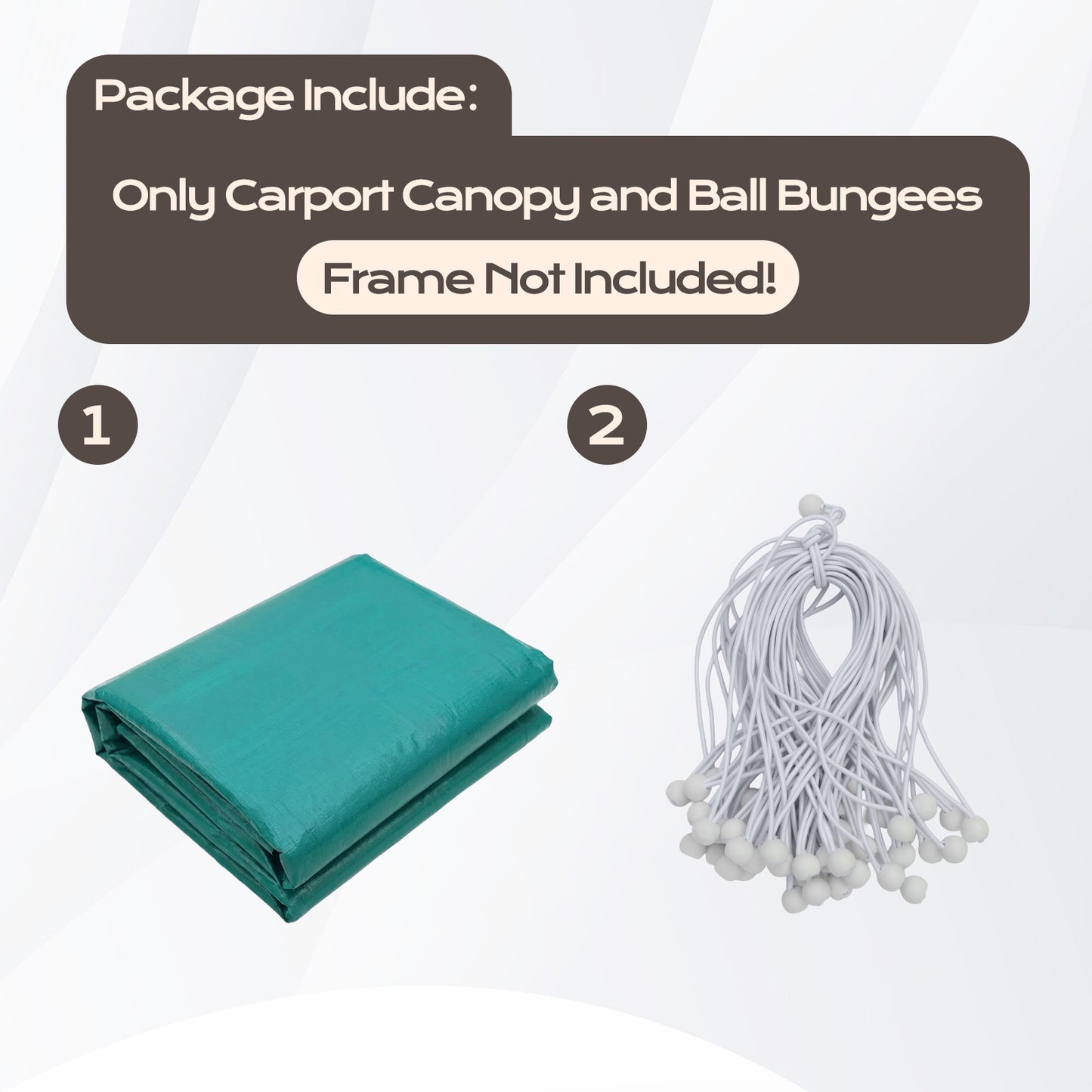 10x20 ft. Carport Replacement Canopy Cover